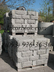 Блок бетонный декоративный для забора Николаев